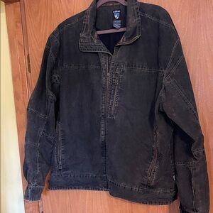Kuhl Men's black denim Military look Jacket xxl